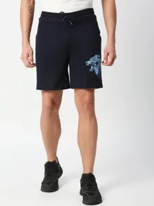 FiTZ Men Navy Blue Slim Fit Running Shorts