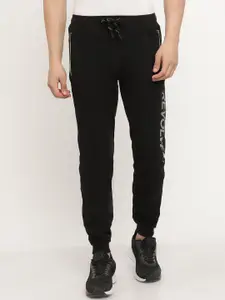 Octave Men Black Solid Joggers