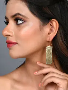 Silvermerc Designs Gold Plated Contemporary Drop Earrings