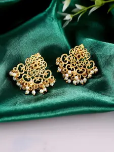 Silvermerc Designs Gold-Plated Contemporary Studs Earrings