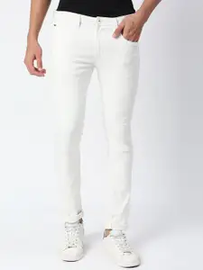 Pepe Jeans Men White Slim Fit Stretchable Jeans
