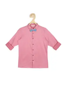 Peter England Boys Pink Slim Fit Cotton Party Shirt