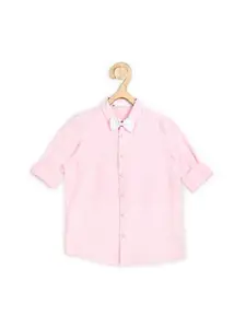 Peter England Boys Pink Cotton Party Shirt