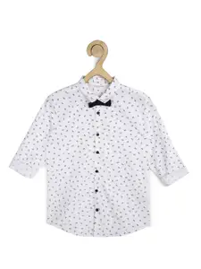 Peter England Boys Slim Fit Printed Cotton Party Shirt