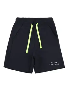 Peter England Boys Navy Blue Cotton Shorts