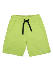 Peter England Boys Green Cotton Shorts