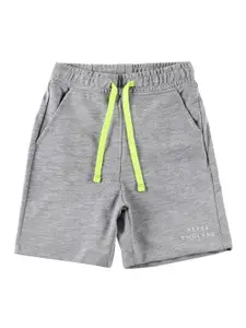 Peter England Boys Grey Cotton Shorts