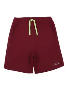 Peter England Boys Burgundy Cotton Shorts