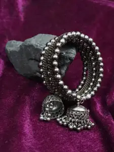Krelin Women Silver-Toned Cuff Bracelet Bangle
