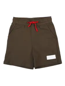 Peter England Boys Brown Cotton Shorts