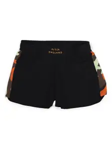 Peter England Girls Black Sports Shorts