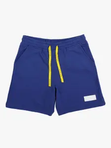 Peter England Boys Blue Cotton Shorts