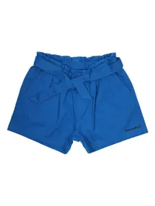 Peter England Girls Blue Cotton Shorts