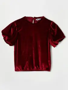 Fame Forever by Lifestyle Girls Maroon Solid Top