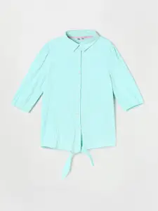 Fame Forever by Lifestyle Sea Green Shirt Style Top