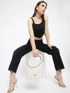 KLEIO Women Scupltural Shaped Top Handle Handbag