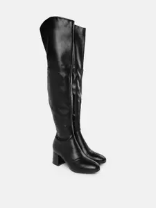 Carlton London Women High-Top Knee Length Regular Boots