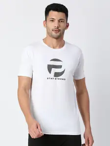 Pepe Jeans Men White Typography Printed Slim Fit T-shirt