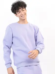 HIGHLANDER Men Lavender Pullover Sweatshirt