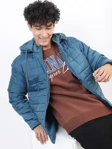 HIGHLANDER Men Teal Quilted Jacket