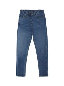 Peter England Girls Blue Light Fade Cotton Jeans