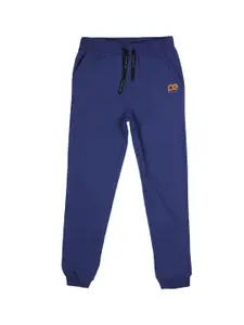 Peter England Boys Blue Solid Joggers