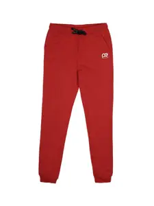 Peter England Boys Red Solid Joggers