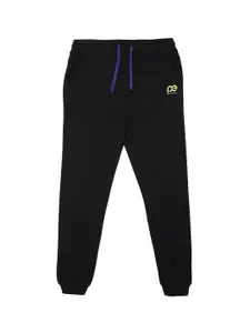 Peter England Boys Black Solid Joggers