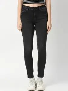 Pepe Jeans Women Black Skinny Fit High-Rise Cotton Jeans
