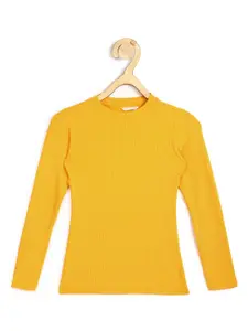 Peter England Girls Yellow Pure Cotton Top