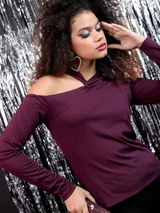 Tokyo Talkies Purple Solid Top