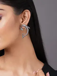 Binnis Wardrobe Silver-Plated Contemporary Studs Earrings