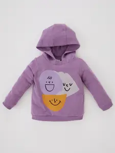 DeFacto Boys Lavender Printed Cotton Sweatshirt