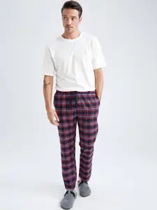 DeFacto Men Checked Casual Trousers