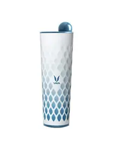Vaya Blue Textured Stainless Steel Water Bottle With Lid 600 ml