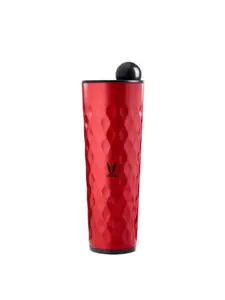 Vaya Red Textured Stainless Steel Water Bottle With Lid 600 ml