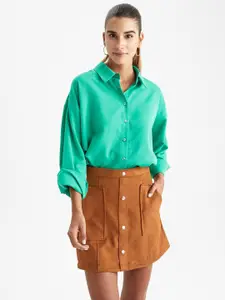 DeFacto Women Green Casual Shirt
