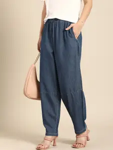 all about you Women Blue Cotton Jogger