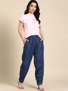 all about you Women Blue Cotton Jogger