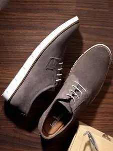LOUIS STITCH Men Taupe Suede Lightweight Derbys