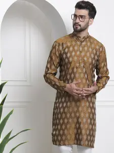 SOJANYA Men Woven Design Jacquard Straight Kurta