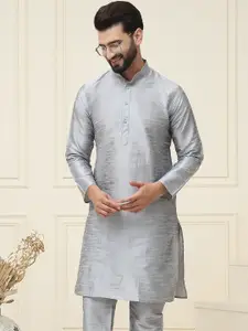 SOJANYA Men Grey Jacquard Kurta