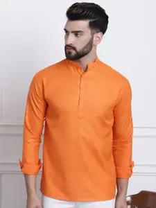 SOJANYA Men Roll-Up Sleeve Kurta