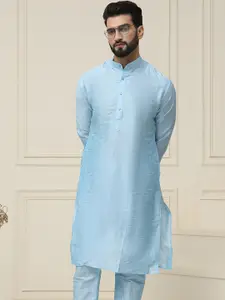 SOJANYA Men Silk Blend Jacquard Kurta