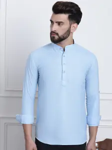 SOJANYA Men Blue Solid Kurta