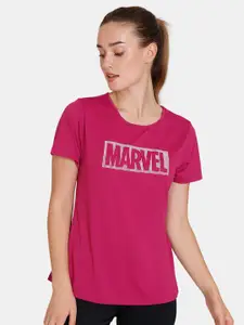 Zelocity by Zivame Women Pink Marvel Printed T-shirt