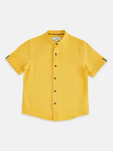 Pantaloons Junior Boys Mustard Casual Shirt