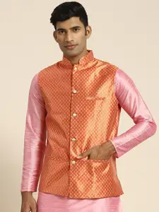 SOJANYA Men Woven Design Nehru Jacket