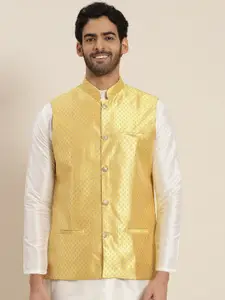 SOJANYA Men Silk Blend Nehru Jacket
