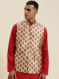 Sojanya Men Printed Nehru Jacket